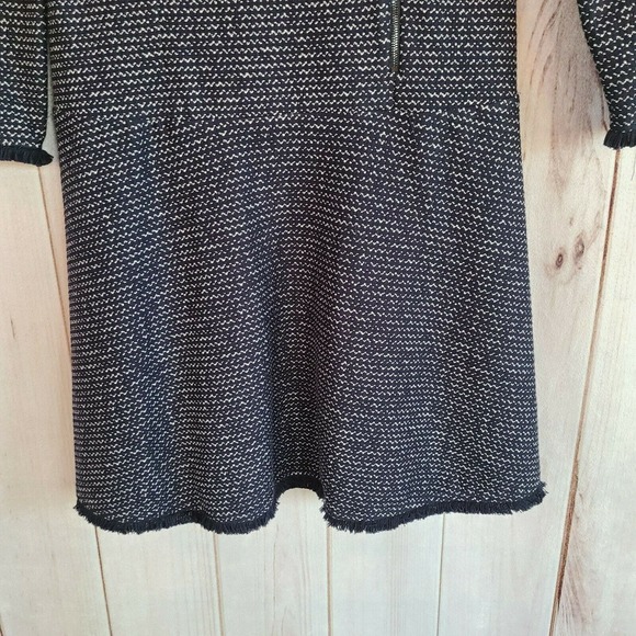 BCBGMAXAZRIA Linza Fringe Trim Knit Fit & Flare Dress XS NWT - Picture 8 of 12